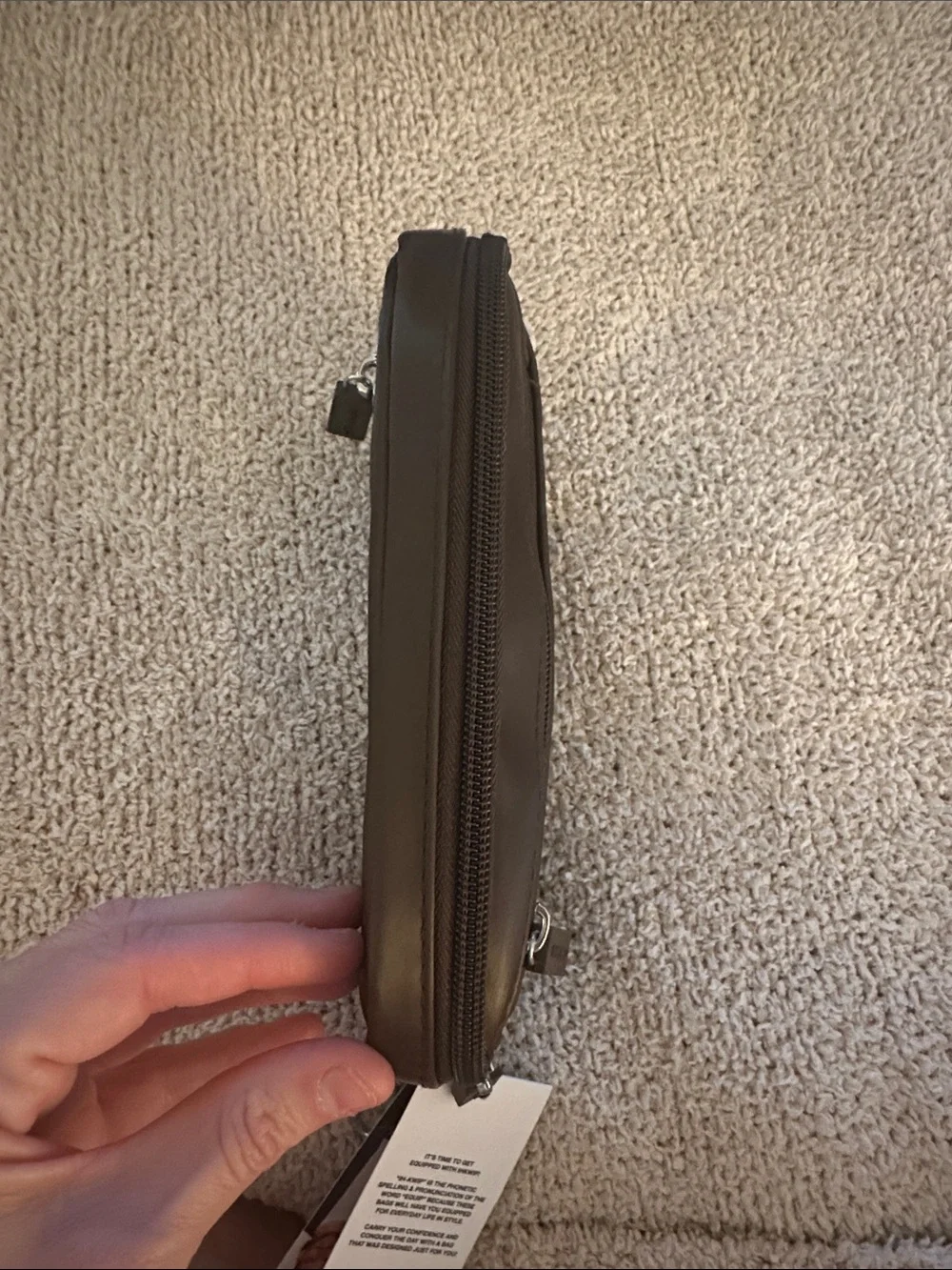 IHKWIP brown must have wristlet wallet with rfid. Water resistant and NWT!